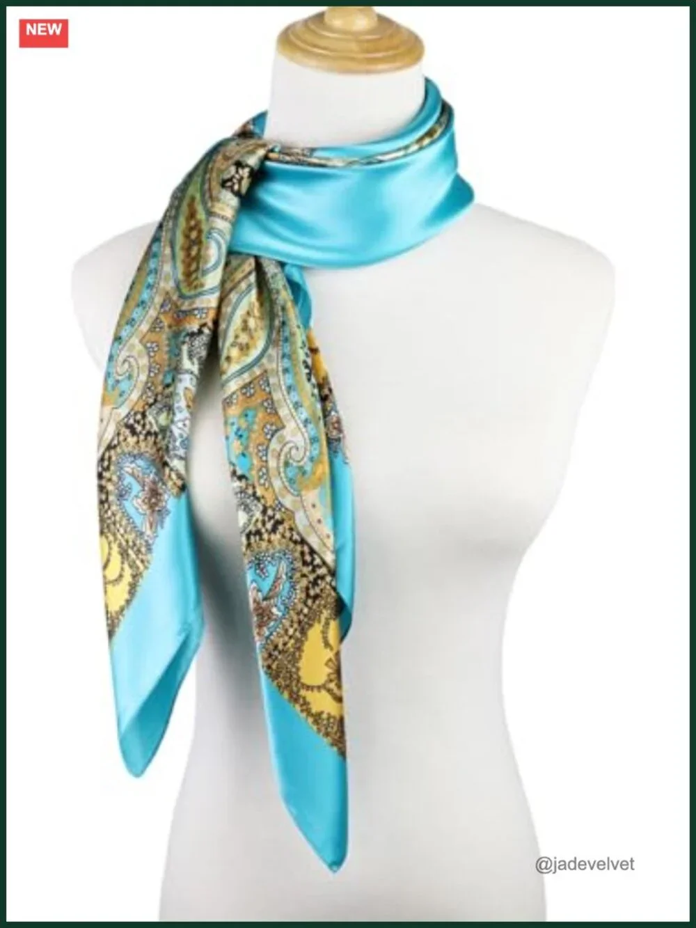 Satin Square Scarf for Women, 35x35 Silk Feel Hair Wrap, Headscarf & Neck